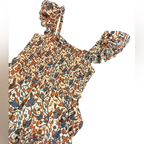 Anthropologie Love The Label Smocked Bust Tiered Bouquet Maxi Dress Size Large - Picture 8 of 12